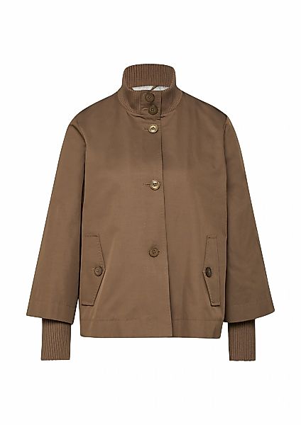 s.Oliver BLACK LABEL Kurzjacke ohne Kapuze mit Stehkragen und Knopfleise günstig online kaufen