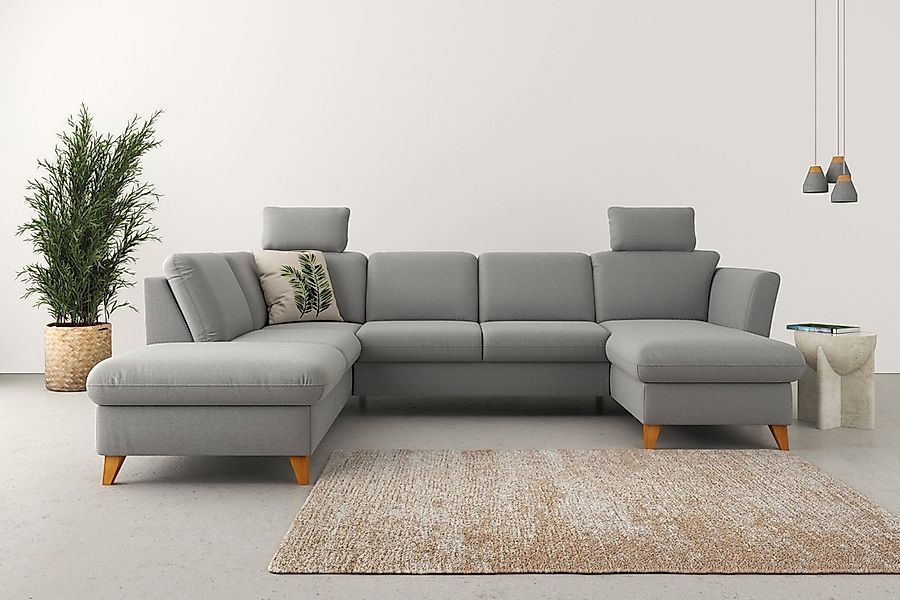 Home affaire Wohnlandschaft "Trelleborg U-Form" Federkern-Polsterung, wahlw günstig online kaufen