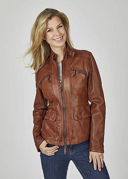 7eleven Lederjacke SEKANDI (1-St) mit Zierriegel günstig online kaufen