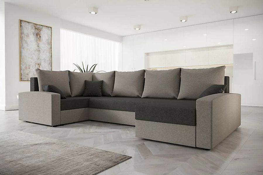 ALTDECOR Wohnlandschaft CHIEV-LONG, Couch mit Schlaffunktion, Wohnzimmer - günstig online kaufen