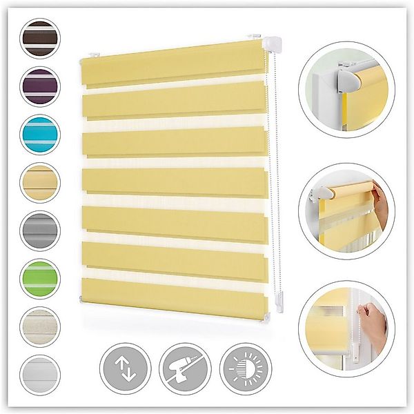 Doppelrollo Duo Rollo Klemmfix, LICHTBLICK ORIGINAL, Lichtschutz, ohne Bohr günstig online kaufen