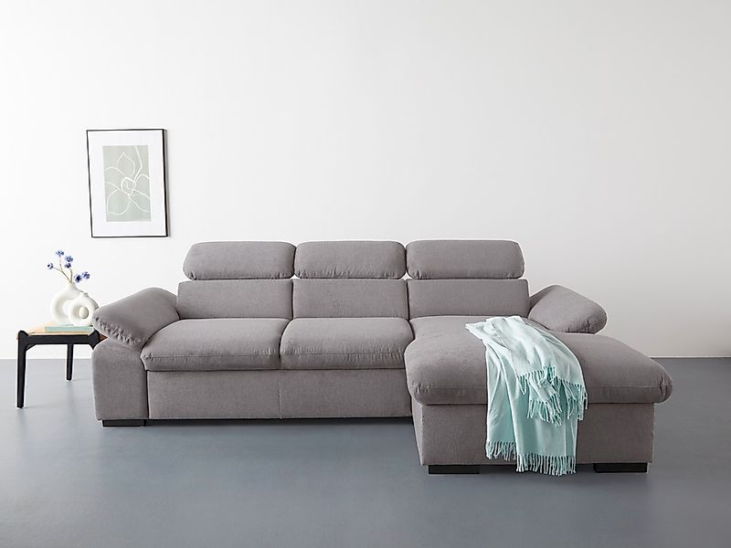 COTTA Ecksofa "Lola L-Form mit Kopfteilfunktion & Hocker", (Set, mit Hocker günstig online kaufen