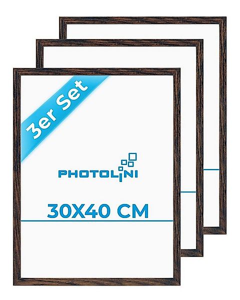 PHOTOLINI Bilderrahmen 3er Set modern mit bruchsicherem Acrylglas, Holz MDF günstig online kaufen