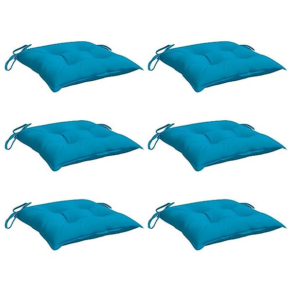 vidaXL Sitzauflage Stuhlkissen 6 Stk. Hellblau günstig online kaufen