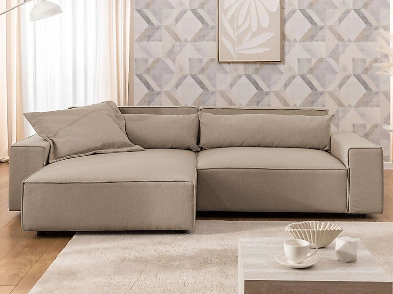 OTTO home Ecksofa "KINLEE Design-Sofa mit Recamiere rechts/links, Maße B/T/ günstig online kaufen