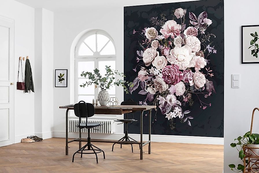 Komar Vliestapete »Digitaldruck Vlies - Bouquet Noir - Größe 200 x 250 cm«, günstig online kaufen
