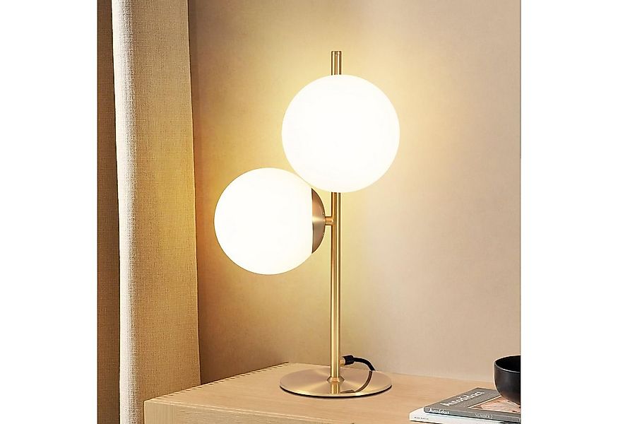 Nettlife Tischleuchte Schwarz Glas Modern E27 mit Schalter Nachttischlampe günstig online kaufen