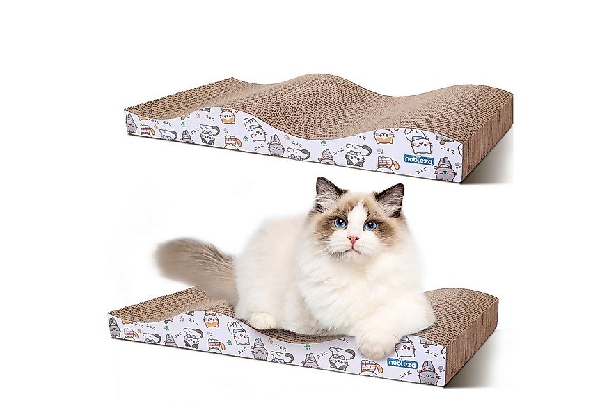 nobleza Kratzpappe 2 Stücke katzen kratzbrett mit Minze, Wellpappe Kratzmat günstig online kaufen