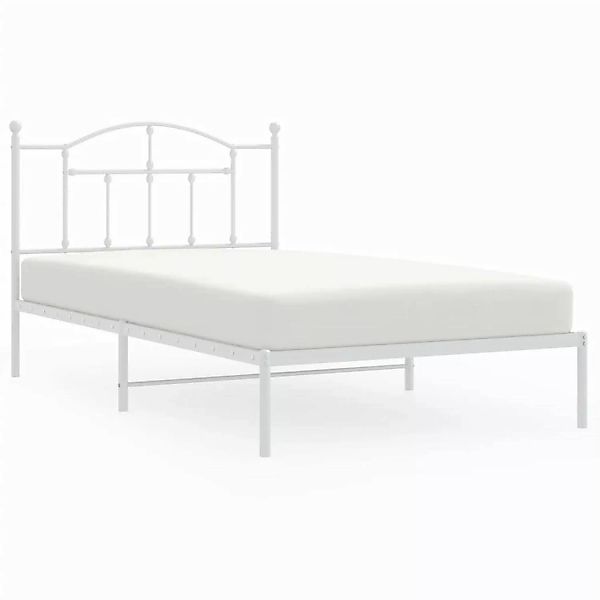 vidaXL Bettgestell mit Kopfteil Metall Weiß 100x200 cm Modell 41847258 günstig online kaufen