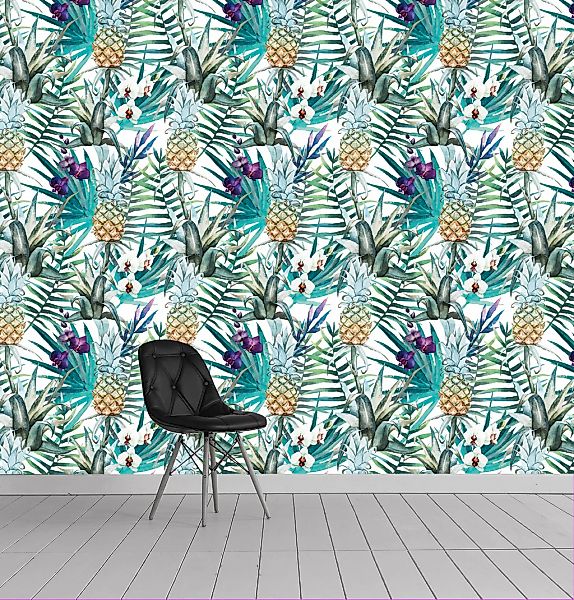 queence Vinyltapete »Abdul«, bedruckt-Motiv-botanisch-floral-gemustert-natü günstig online kaufen