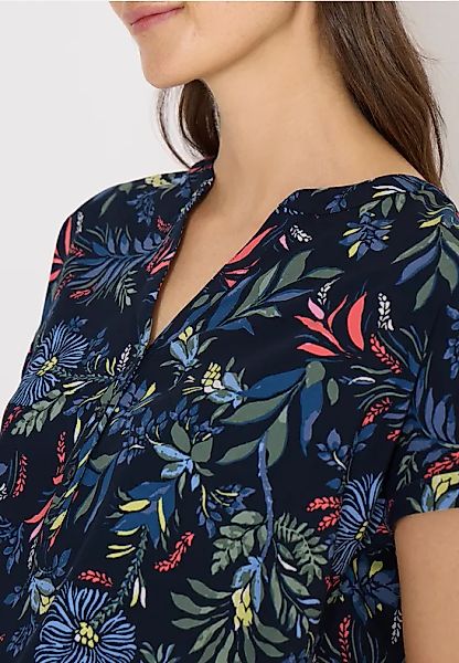 Bluse mit Split Neck und Print günstig online kaufen