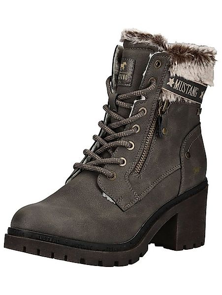 MUSTANG Stiefelette Lederimitat/Textil . High-Heel-Stiefelette günstig online kaufen