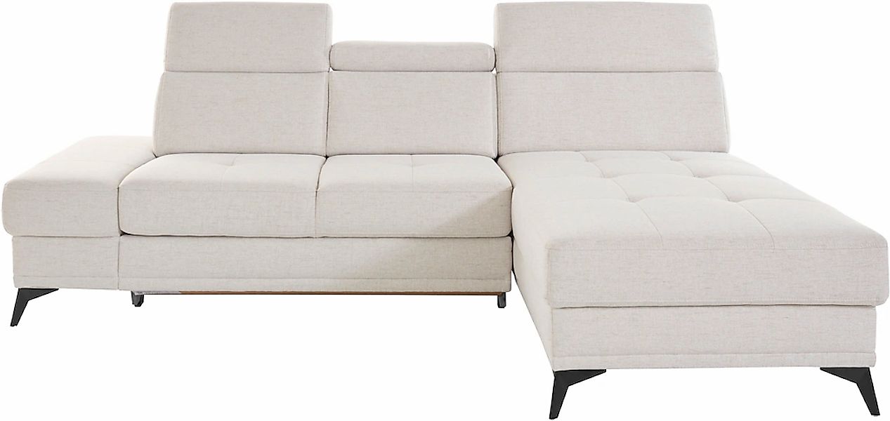 Home affaire Ecksofa "Cardiz L-Form" inkl.Kopfteilverstellung und Federkern günstig online kaufen