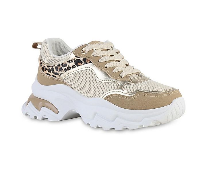 VAN HILL 841536 Plateausneaker Damen Plateau Sneaker Schnürer Metallic Prof günstig online kaufen
