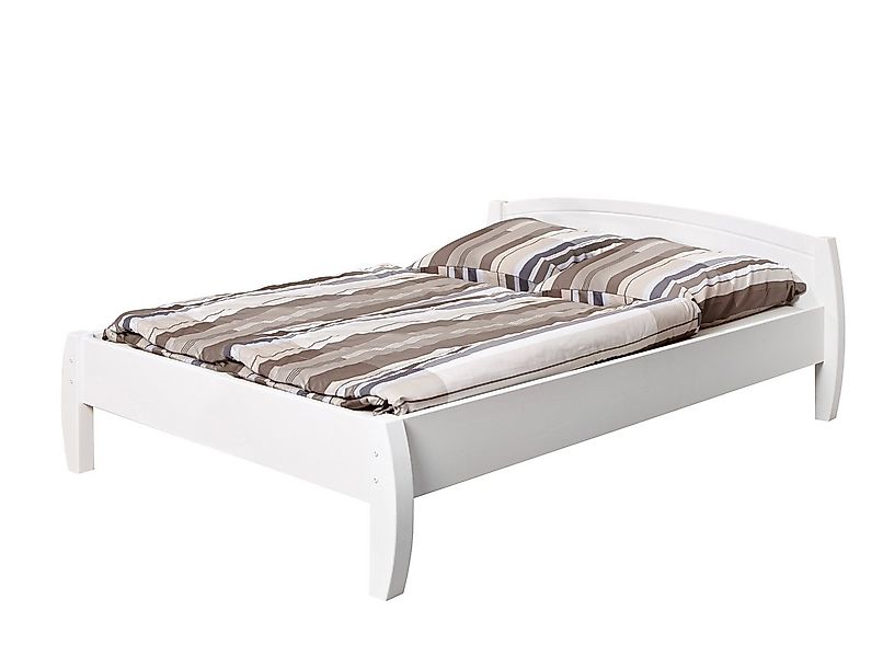 Ticaa Bettgestell Bett Jasmin Kiefer Weiß günstig online kaufen