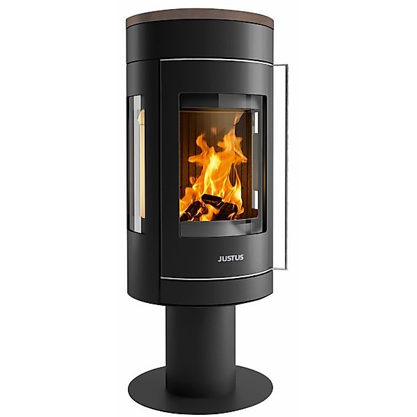 Justus Meva Kaminofen Keramik Schwarz 5,5 kW günstig online kaufen