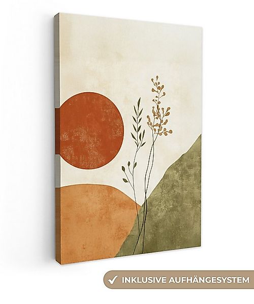 OneMillionCanvasses® Leinwandbild Sonne - Abstrakt - Äste - Orange, Fotodru günstig online kaufen