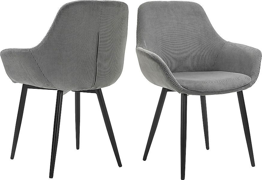 SalesFever Armlehnstuhl, (Set), 2 St., Strukturstoff, Bezug in Cord-Optik günstig online kaufen