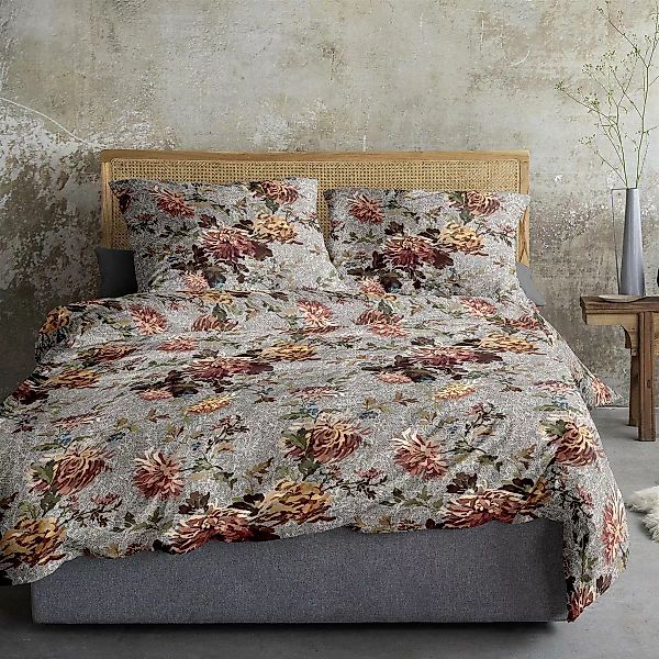 Irisette Flausch Cotton Bettwäsche Zobel 8552-11 Blumen Natur 135x200 günstig online kaufen
