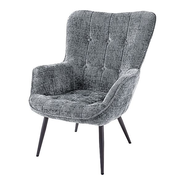 riess-ambiente Sessel SCANDINAVIA grau/schwarz - Chenille, günstig online kaufen