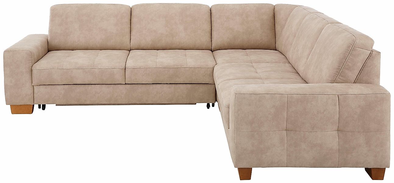 Home affaire Ecksofa "Puccini L-Form" mit Federkern, Sitztiefenverstellung, günstig online kaufen