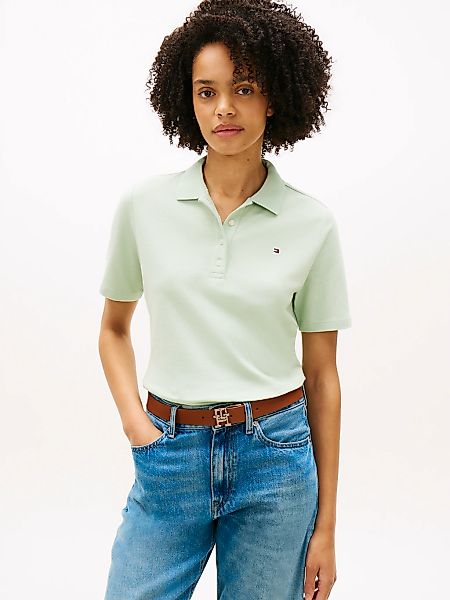 Tommy Hilfiger Poloshirt "1985 REG PIQUE POLO" mit Logo-Stickerei, Seitensc günstig online kaufen