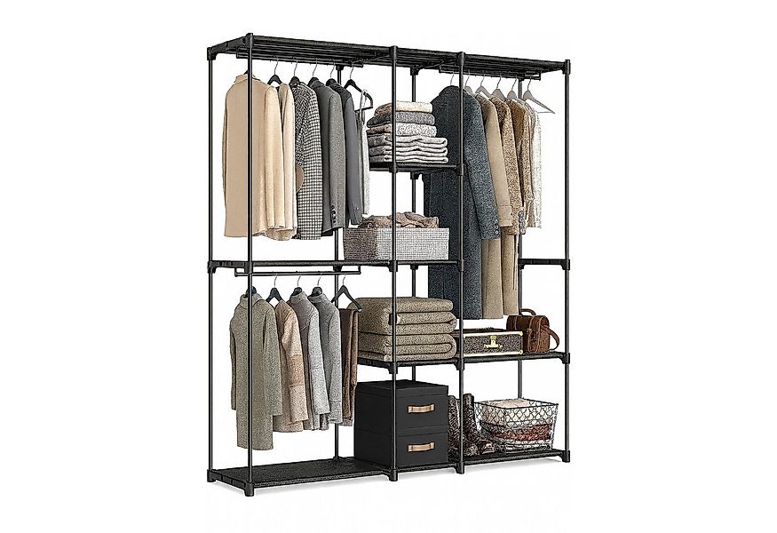 relaxdays Standregal Offene Garderobe, schwarz günstig online kaufen