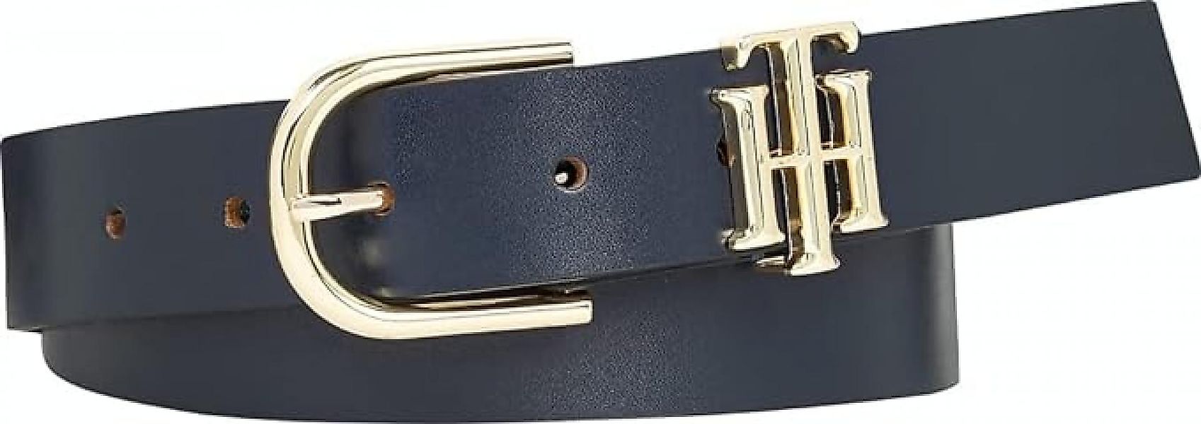 Tommy Hilfiger Ledergürtel Lux mit Monogramm-Gürtelschlaufe gold 3.0, Acc D günstig online kaufen