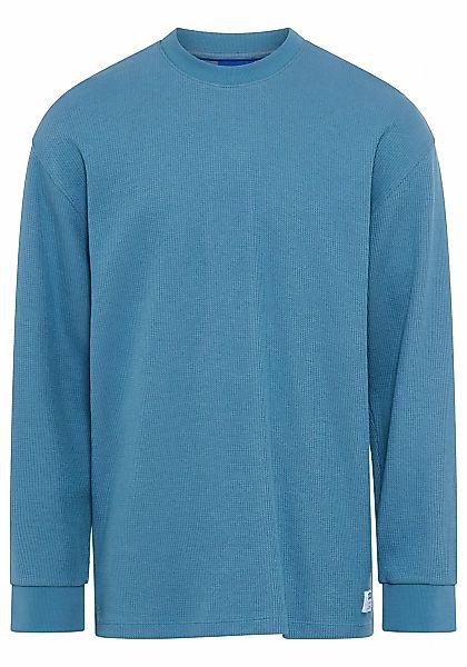 HUGO Blue Langarmshirt "Nuwolo", mit Logo-Badge günstig online kaufen