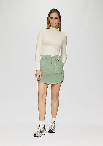 QS Minirock Rock Kurzer Cordrock mit Reißverschluss günstig online kaufen