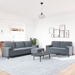 vidaXL Sofa 3-tlg. Sofagarnitur mit Kissen günstig online kaufen