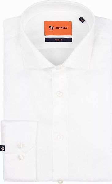 Suitable Hemd Extra Lange Ärmel Twill Weiß - Größe 44 günstig online kaufen