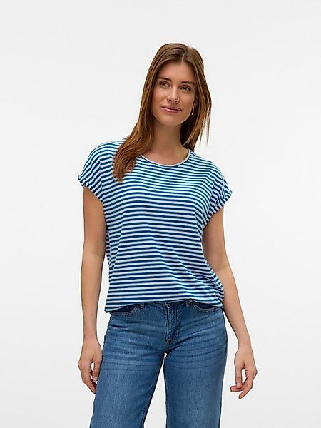 Vero Moda Rundhalsshirt VMAVA PLAIN SS TOP STRIPE GA JRS NOOS günstig online kaufen