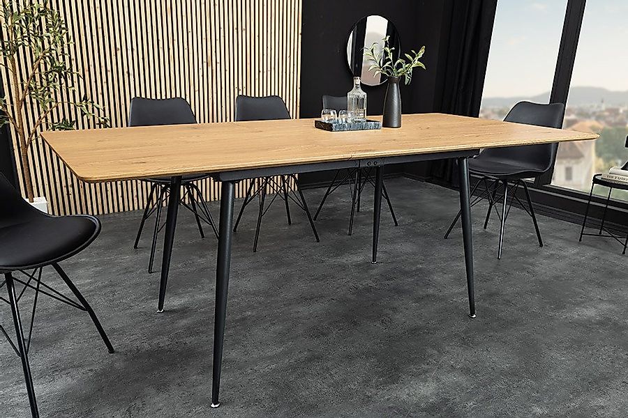 riess-ambiente Esstisch APARTMENT 120-160cm natur-Wildeiche, Metallgestell, günstig online kaufen