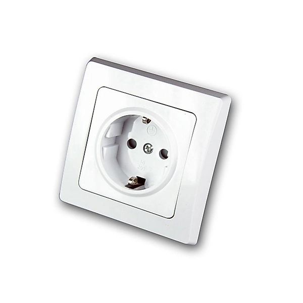 ChiliTec DELPHI Schutzkontakt-Steckdose 250V 16A UP Weiß günstig online kaufen