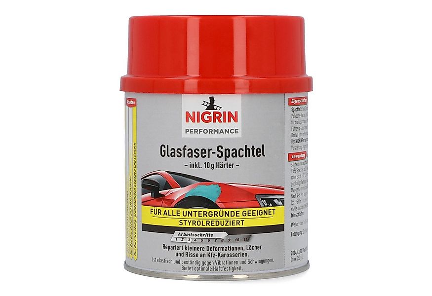 NIGRIN Spachtelmasse 2K Glasfaser-Spachtel mit Härter-500g Auto, Spachtel R günstig online kaufen