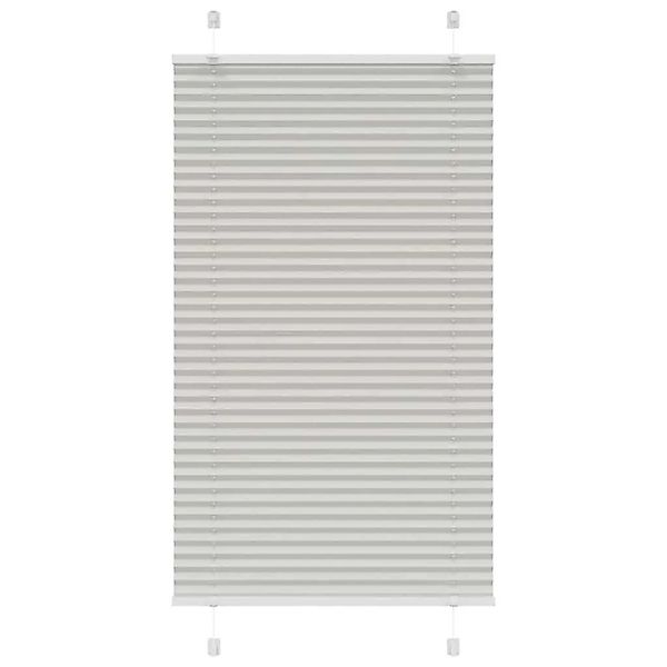 vidaXL Plissee Hellgrau 80x150 cm Stoffbreite 79,4 cm Polyester 4015343 günstig online kaufen