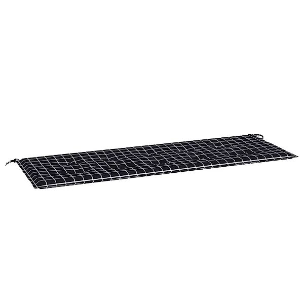 vidaXL Gartenbank-Auflage Schwarz Karomuster 150x50x4 cm Oxford-Gewebe 3611 günstig online kaufen
