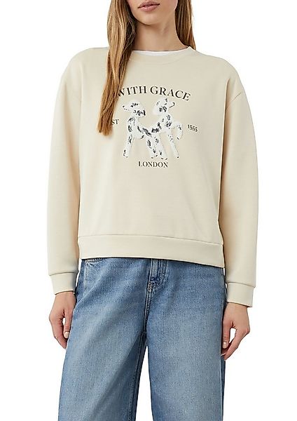 comma Sweatshirt mit Print und Aufnähern günstig online kaufen