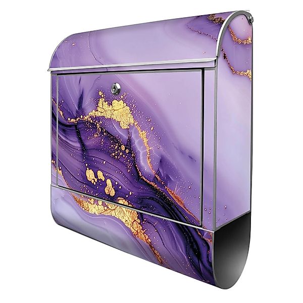 Banjado Design Briefkasten Silber Pulverbeschichtet 39x47x14cm 2 Schlüssel günstig online kaufen