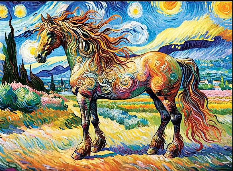 Wooden City Puzzle Holzpuzzle Modern Horse günstig online kaufen