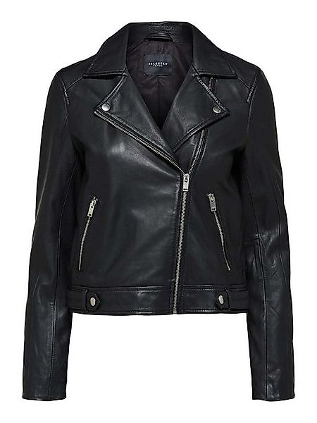 Selected Katie Leather Jacke 44 Black günstig online kaufen