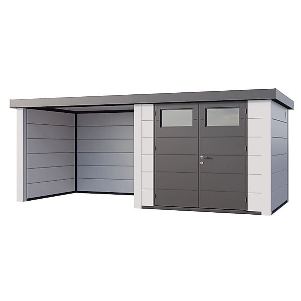 Gerätehaus Classico 2724 mit Lounge S Links mit Weiße Ecken 552 x 238 cm We günstig online kaufen