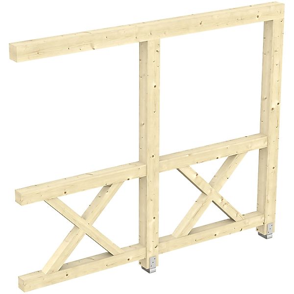 Skanholz Carport-Seitenwand "Andreaskreuz", Wandanbau günstig online kaufen
