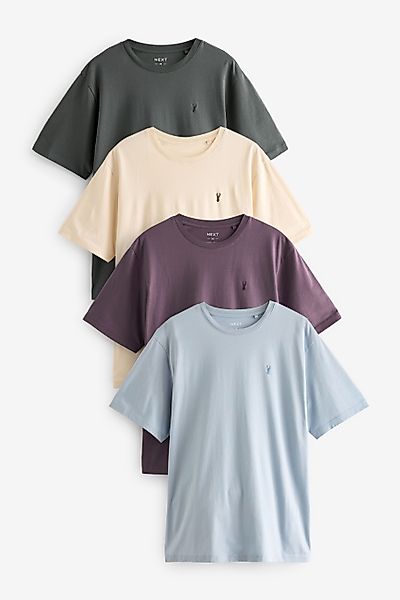 Next T-Shirt Regular Fit T-Shirts, 4er-Pack günstig online kaufen