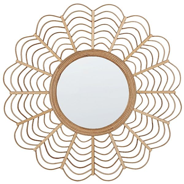 Beliani Dekospiegel TUMBIT Naturfarben Beige 3x60x60 günstig online kaufen