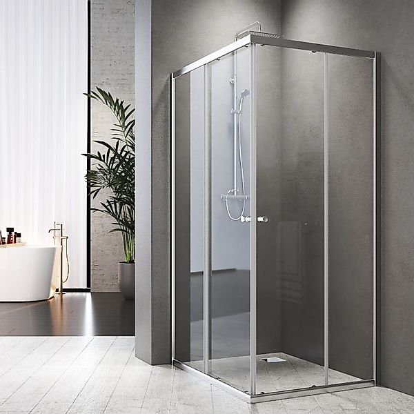 Boromal Eckdusche Duschkabine 75x90 90x90 Schiebetür günstig online kaufen