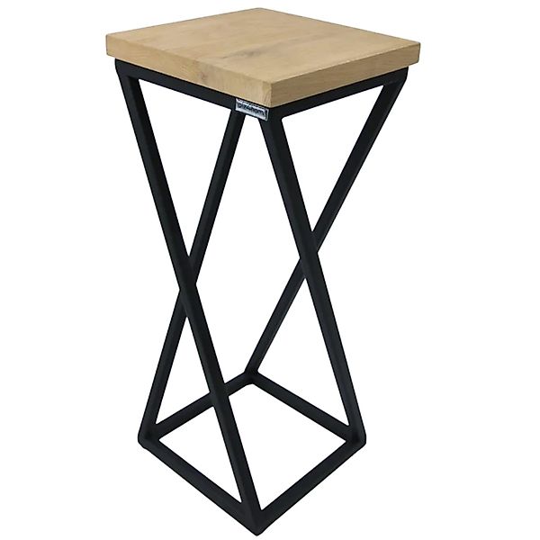 holz4home Dekoständer aus Eiche Gedrehte Streben Variante in Hellgrau Geölt günstig online kaufen