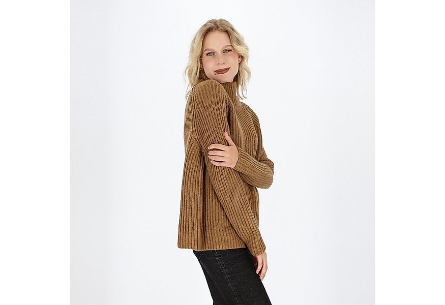 halsüberkopf Accessoires Strickpullover Stehkragen aus hochwertigem Wollmix günstig online kaufen