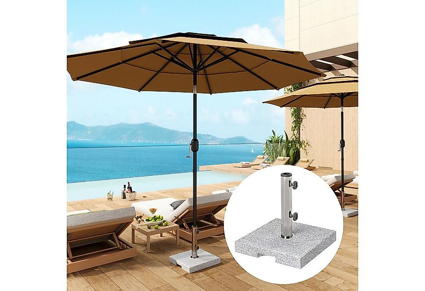 Outsunny Schirmhalter 21kg, Schirmständer, Quadratisch, für Stöcke bis Ø 48 günstig online kaufen
